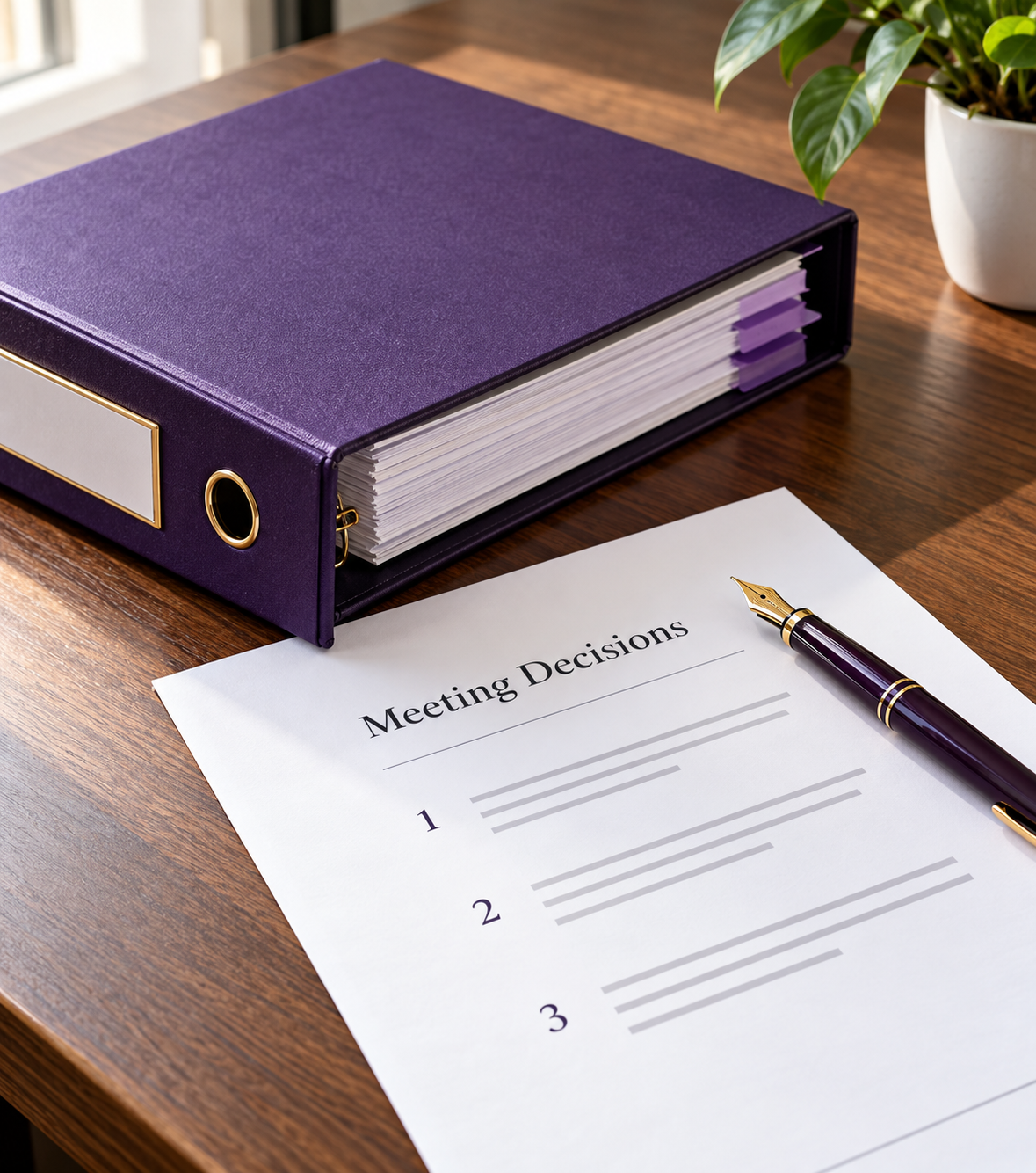 Organized decision record