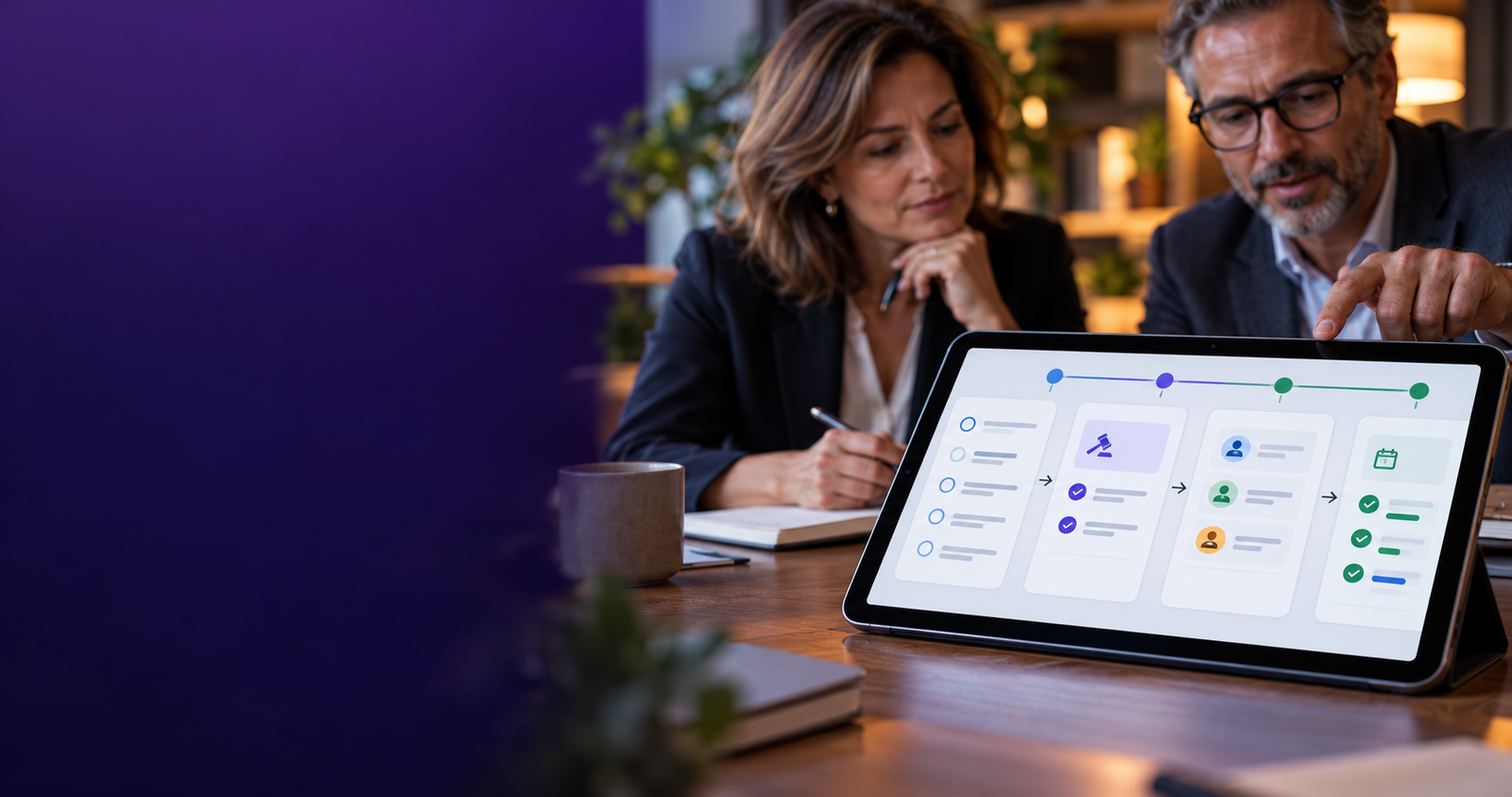 Digital meeting workflow with agendas, actions, and follow-through