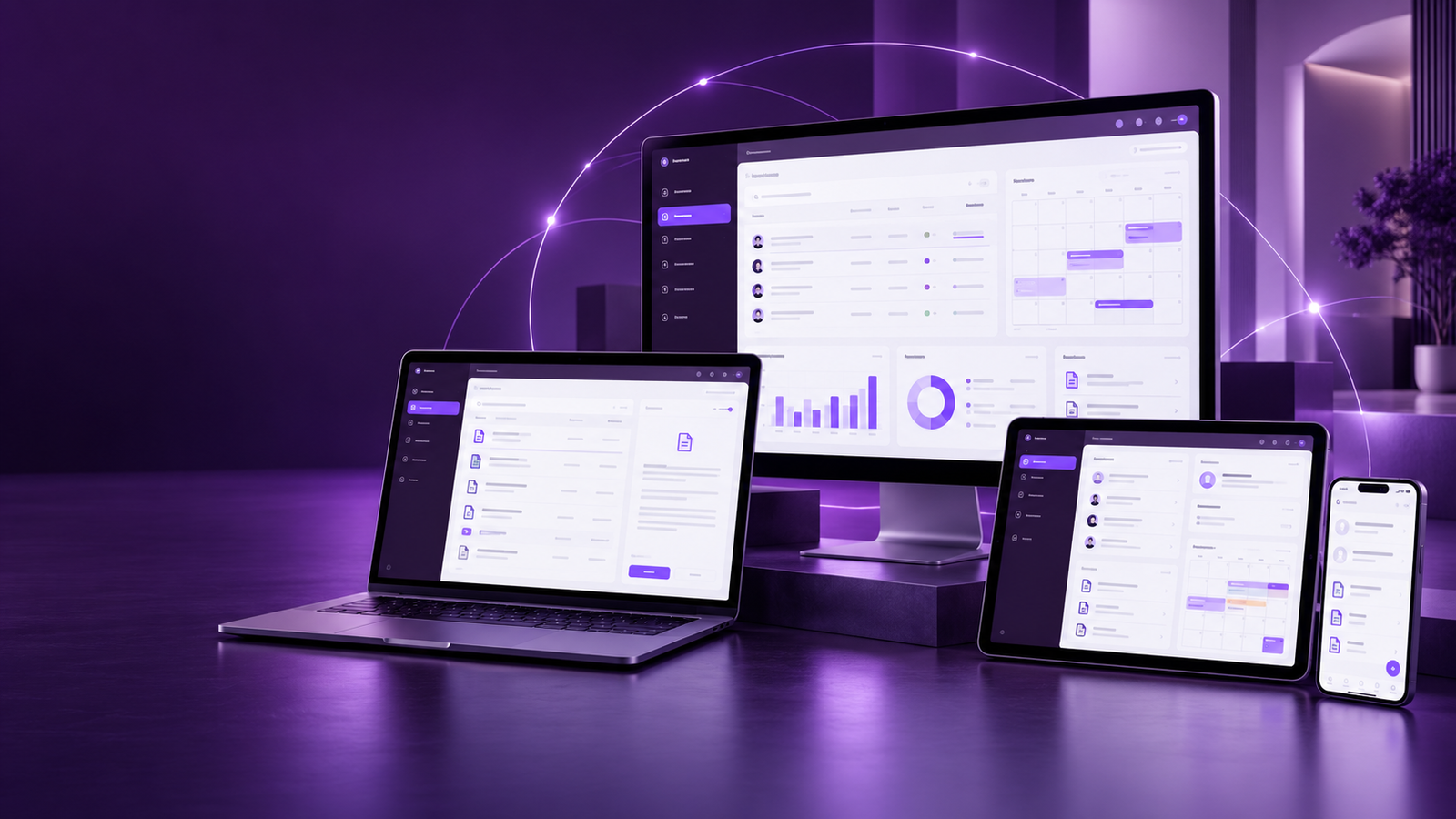 Asovex connected across mobile and desktop devices