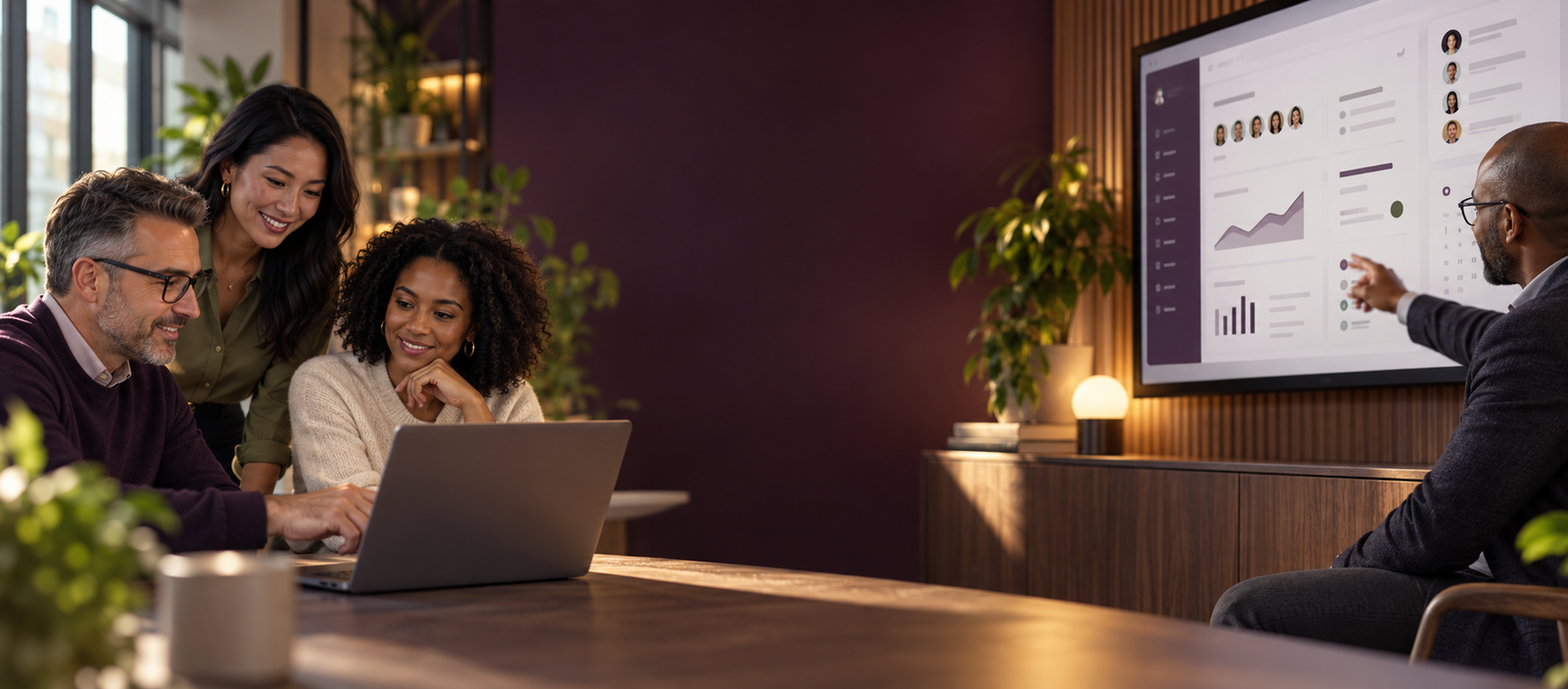 Association team using a shared digital workspace